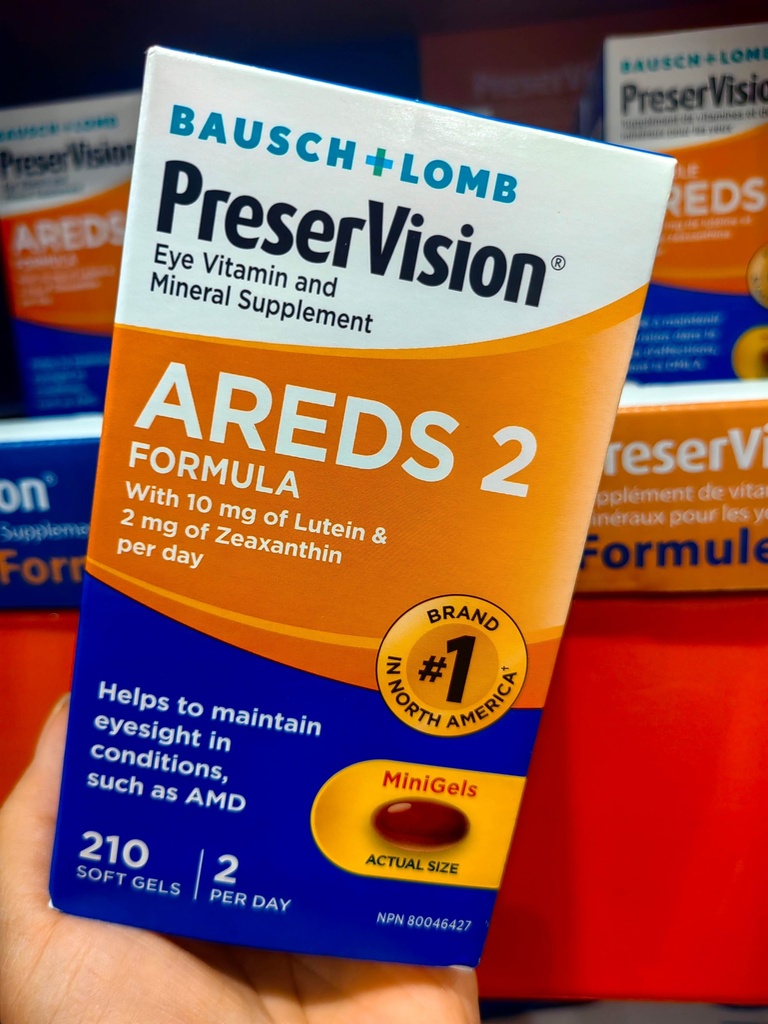 [DG0665] Bausch + Lomb PreserVision AREDS 2 Formula 适合已确诊黄斑性变的眼部综合维生素210粒