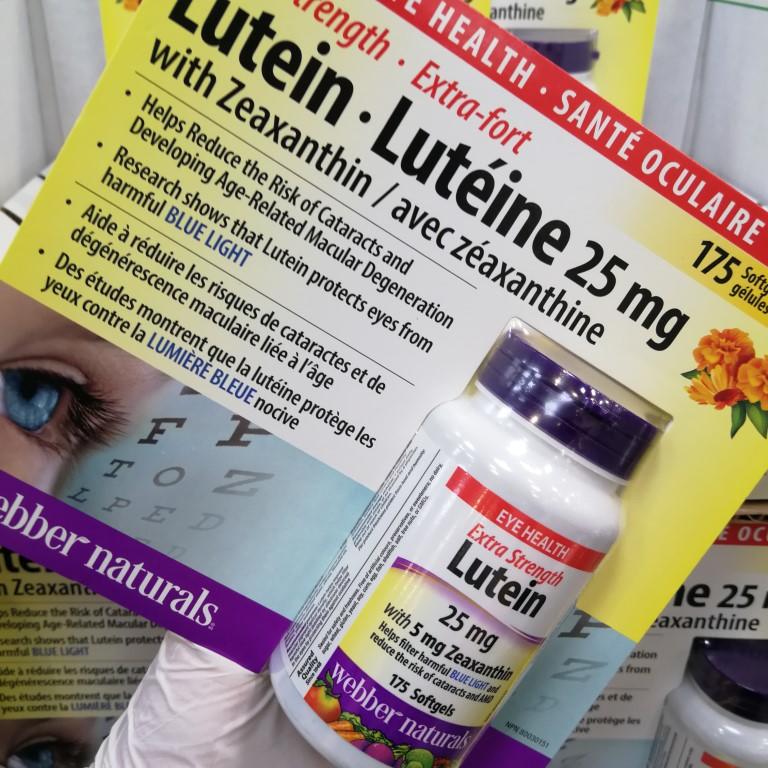 [DG0026] Webber Naturals 韦博叶黄素 Lutein 25mg成人叶黄素 175粒